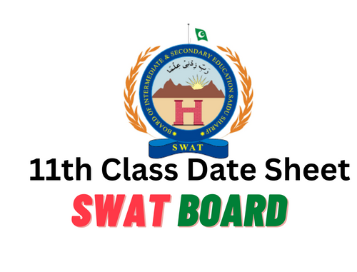 11th Class BISE Swat Board Date Sheet 2023
