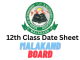 2nd Year 12th Class Date Sheet BISE Malakand Board 2023