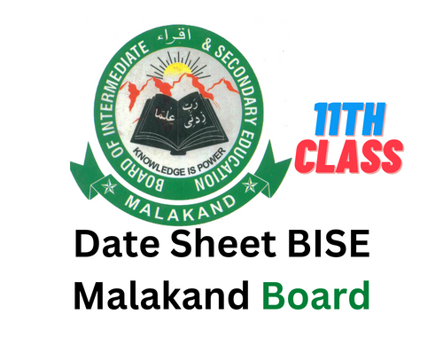 BISE Malakand Board 1st Year 11th Class Date Sheet 2023