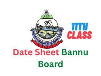 BISE Bannu Board 1st Year 11th Class Date Sheet 2023