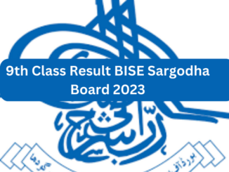 9th Class Result BISE Sargodha Board 2023