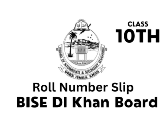 BISE Dera Ismail Khan Board 10th Class Roll Number Slip 2023