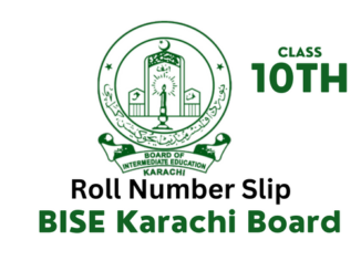BISE Karachi Board 10th Class Roll Number Slip 2023