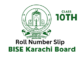 BISE Karachi Board 10th Class Roll Number Slip 2023