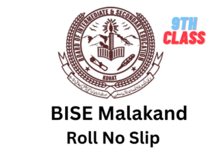BISE Malakand Board 9th Class Roll Number Slip 2023