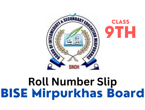 BISE Mirpurkhas Board 9th Class Roll Number Slip 2023