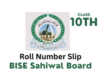 BISE Sahiwal Board 10th Class Roll Number Slip 2023