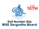 BISE Sargodha Board 10th Class Roll Number Slip 2023