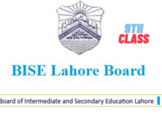 Lahore Board 9th Class Roll Number Slip 2023