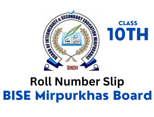 Mirpurkhas Board 10th Class Roll Number Slip 2023