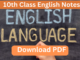 10th Class English Notes 2023 Download in PDF