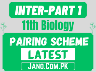 11th Class Biology Paper Scheme 2023 All Punjab Boards