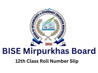 BISE Mirpurkhas Board 12th Class Roll No Slip 2023