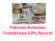 Toshakhana Gifts Record In a first, Pakistan releases