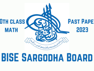 10th class math papers 2023 BISE Sargodha Board