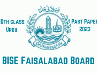 BISE Faisalabad Board 10th class past papers 2023