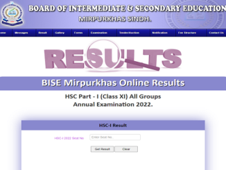 BISE MirpurKhas Board 10th Class Result 2023