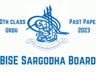 BISE Sargodha Board 10th class past papers 2023