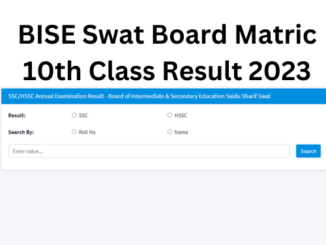 BISE Swat Board Matric 10th Class Result 2023