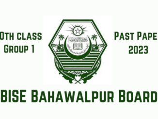 Bahawalpur Board 10th class past papers 2023