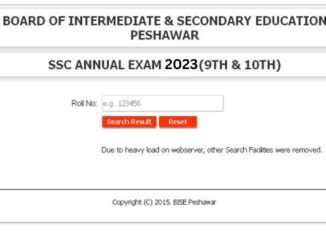 Check Peshawar Board 10th Class Annual Result 2023 Online