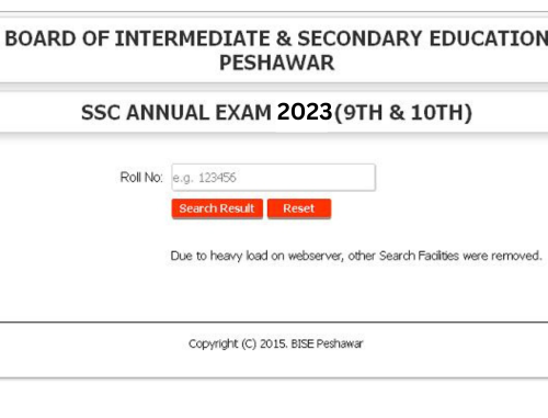 Check Peshawar Board 10th Class Annual Result 2023 Online