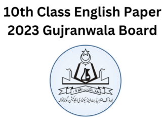 Latest 10th Class English Paper 2023 Gujranwala Board