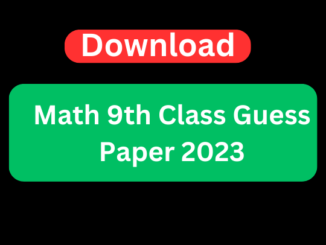 Math 9th Class Guess Paper 2023 | Punjab Board