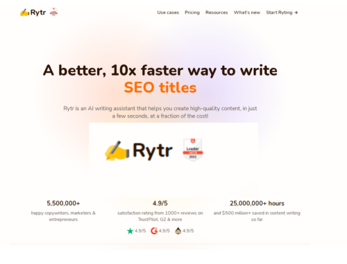 Rytr Free Trial - The Best AI Content Assistant & Generator