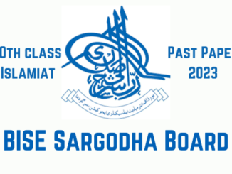 Sargodha Board 10th class Islamiat past papers 2023