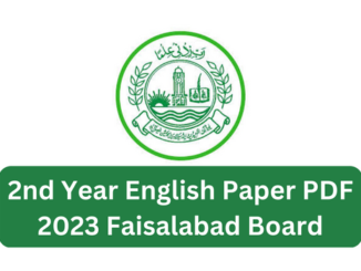 2nd Year English Paper 2023 Faisalabad Board