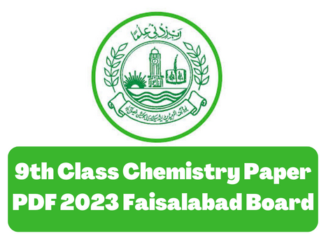 9th Class Chemistry Paper PDF 2023 Faisalabad Board