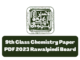 9th Class Chemistry Paper PDF 2023 Rawalpindi Board