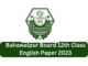 Bahawalpur Board 12th Class English Paper 2023