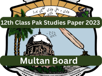 12th Class Pak Studies Past Paper BISE Multan Board 2023