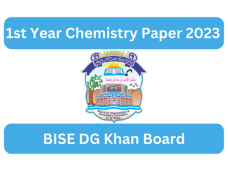 1st Year Chemistry Paper 2023 BISE DG Khan Board