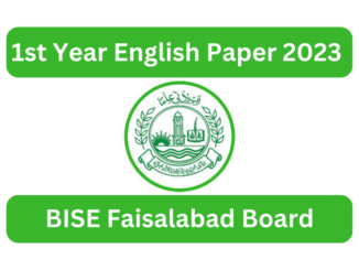 1st Year English Paper 2023 BISE Faisalabad Board