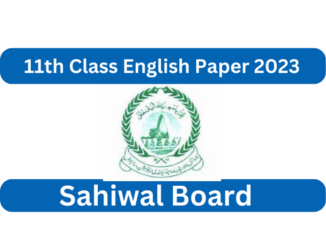 1st Year English Paper 2023 BISE Sahiwal Board