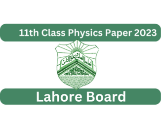 1st Year Physics Paper 2023 BISE Lahore Board