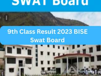 9th Class Result BISE Swat Board 2023